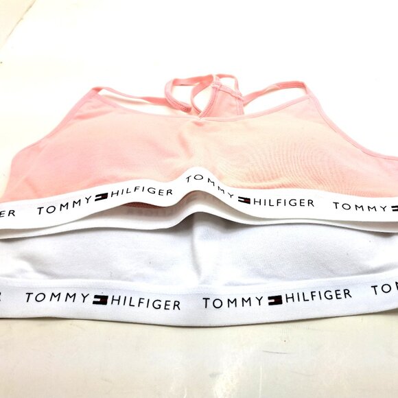 Tommy Hilfiger Girls Crop Sports Bra (Pack of 2) -Size XL - Picture 2 of 6